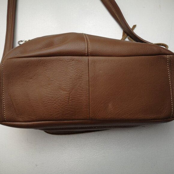 Stone Mountain Ladies Dark Brown Genuine Leather Wide Strap Crossbody / Shoulder - Picture 6 of 14